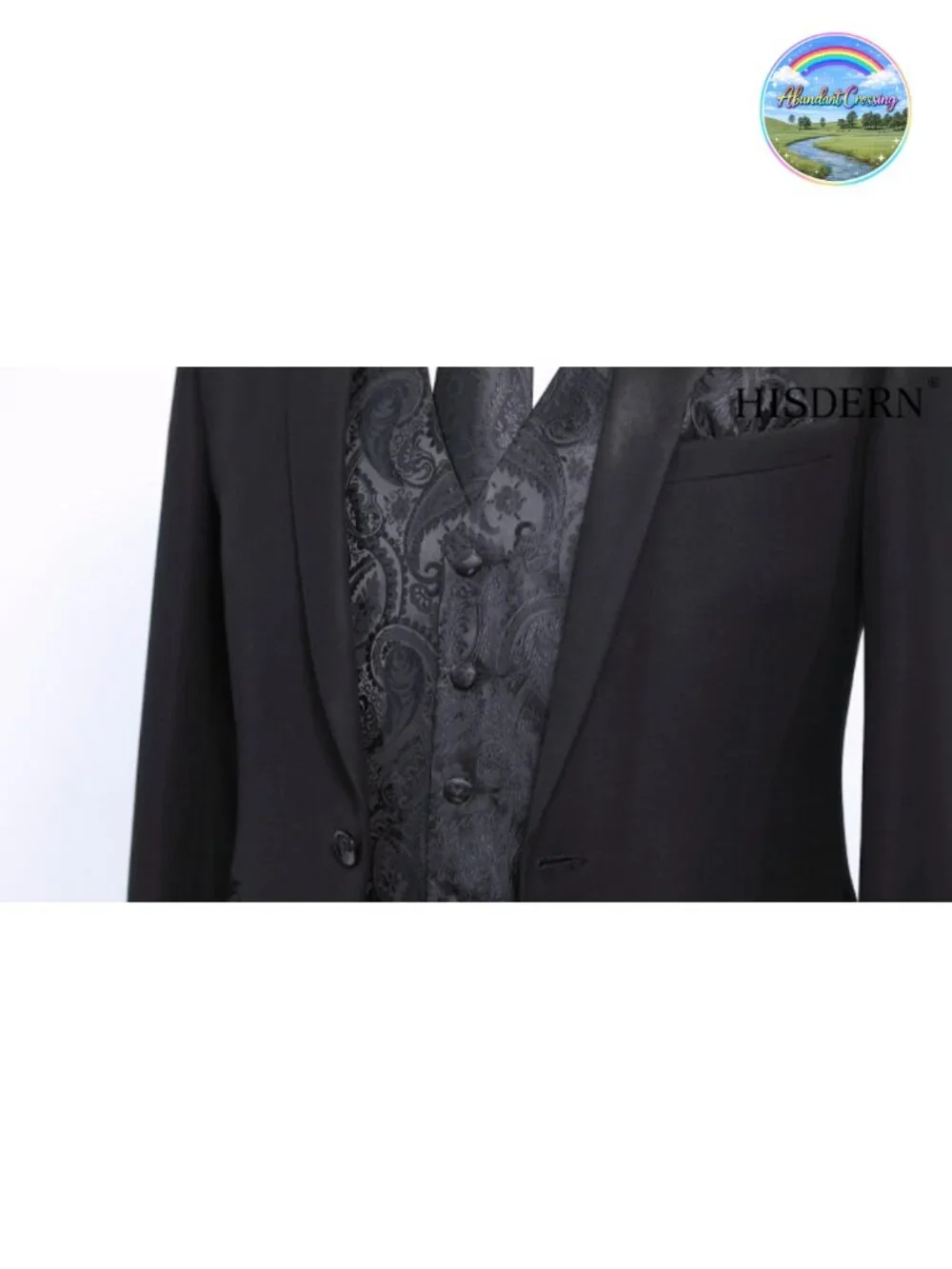 Mens 3PC Vest Tie Pocket Square Set Formal Wedding Paisley Jacquard